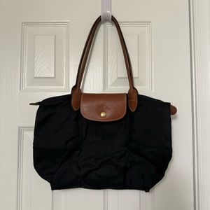 Longchamp Le Pliage Original Medium Nylon Shoulder Tote | Black | Fair Condition